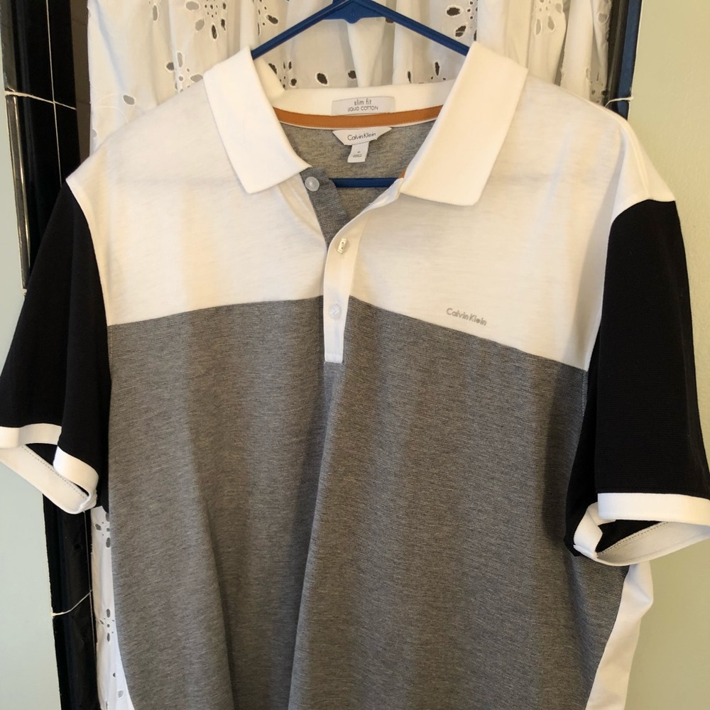 calvin Klein colorblock polo